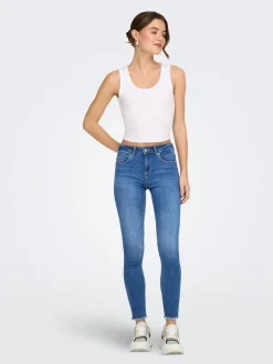ONLBLUSH Mid waist Skinny fit Enkel lengte Jeans