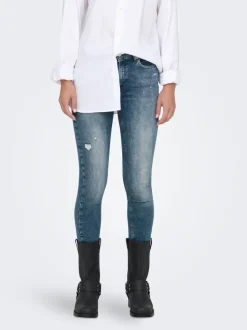 ONLBLUSH Mid waist Skinny fit Enkel lengte Jeans