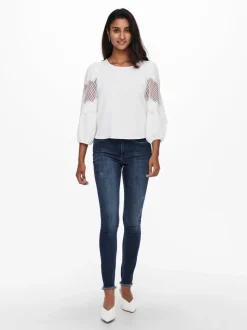 ONLBLUSH Mid waist Skinny fit Enkel lengte Jeans