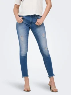 ONLBLUSH Mid waist Skinny fit Enkel lengte Jeans