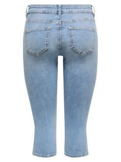 ONLBLUSH Mid waist Skinny fit capri Denim shorts