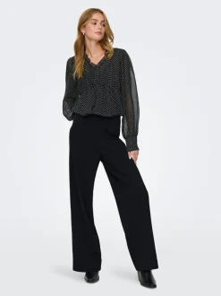 ONLBREMEN-YO Wide leg fit Broek met wijde pijpen