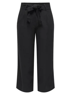 ONLCARO Cropped fit Linnen Broek met wijde pijpen