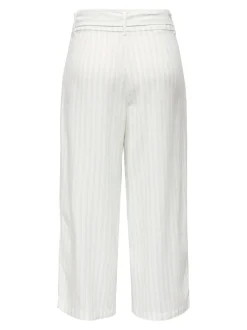 ONLCARO Cropped fit Linnen Broek met wijde pijpen