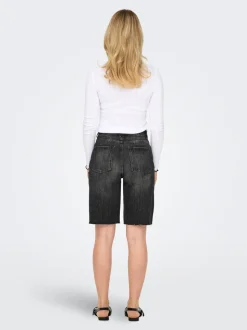 ONLCARO Mid waist Loose fit Denim shorts