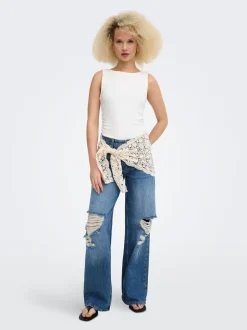 ONLCARRIE Mid waist Wide leg fit Jeans