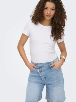 ONLCROSSOVER Mid waist Regular fit Denim shorts