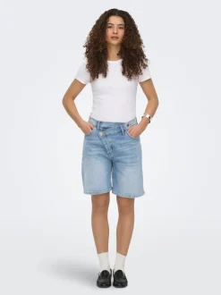 ONLCROSSOVER Mid waist Regular fit Denim shorts