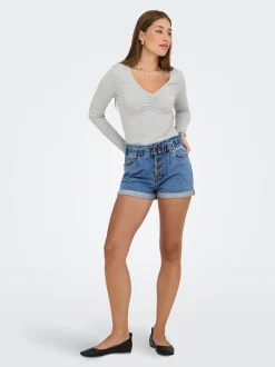 ONLCUBA High waist Relaxed fit Denim shorts