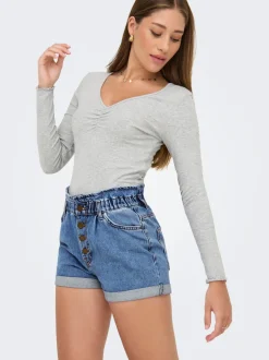 ONLCUBA High waist Relaxed fit Denim shorts