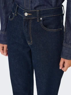ONLELISA Mid waist Straight fit Enkel lengte Jeans