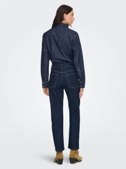 ONLELISA Mid waist Straight fit Enkel lengte Jeans