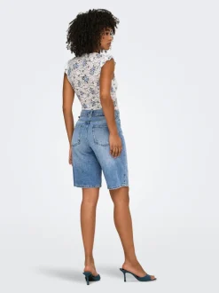 ONLELLA Mid waist Regular fit Denim shorts