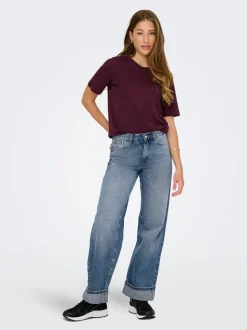 ONLELLA Mid waist Wide leg fit Jeans