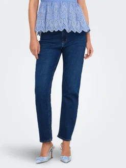 ONLEMEL High waist Straight fit Enkel lengte Jeans