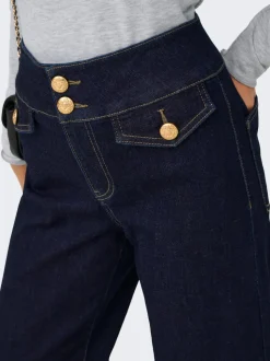ONLEMILIA High waist Brede pasvorm - bijgesneden Jeans
