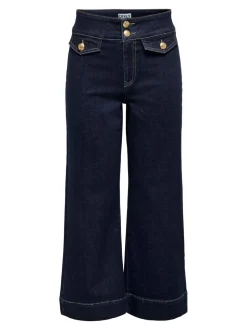 ONLEMILIA High waist Brede pasvorm - bijgesneden Jeans