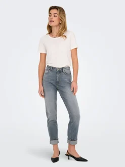 ONLEMILY High waist Straight fit Enkel lengte Jeans