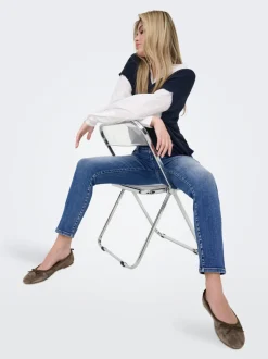 ONLEMILY-MILA High waist Straight fit Enkel lengte Jeans