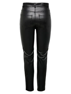 ONLEMILY Regular fit Broek van synthetisch leer