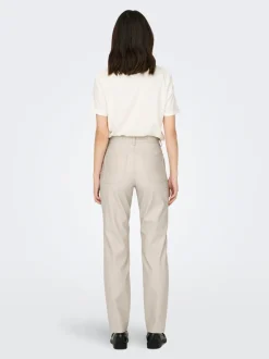 ONLEMILY Regular fit Broek van synthetisch leer