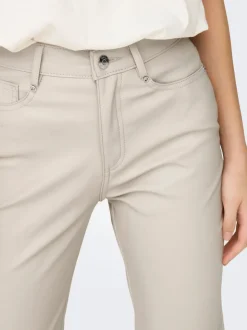 ONLEMILY Regular fit Broek van synthetisch leer