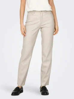 ONLEMILY Regular fit Broek van synthetisch leer