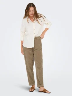 ONLFLORA Klassieke corduroy broek met carrot fit