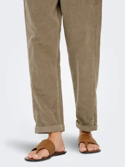 ONLFLORA Klassieke corduroy broek met carrot fit