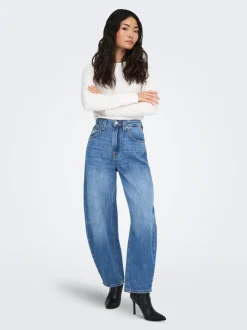 ONLFRANKIE High waist Barrel fit Enkel lengte Jeans