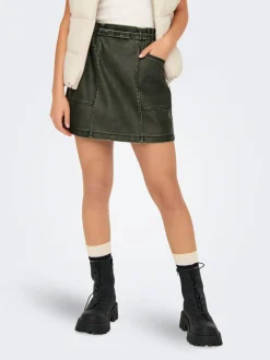 ONLHALLI Rok van synthetisch leer Mini-rok