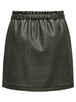 ONLHALLI Rok van synthetisch leer Mini-rok