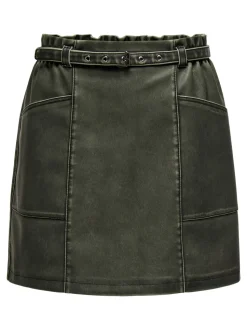 ONLHALLI Rok van synthetisch leer Mini-rok