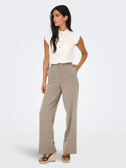 ONLHATTIE-LANA Straight tapered fit Broek met wijde pijpen