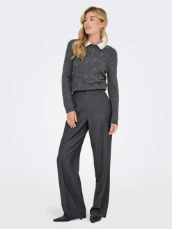 ONLHATTIE-LANA Straight tapered fit Broek met wijde pijpen
