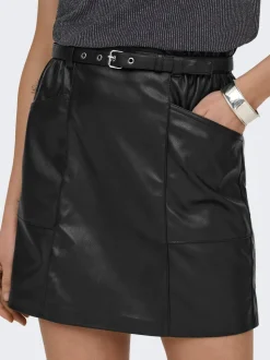ONLHEIDI imitatie leren minirok