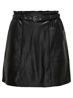 ONLHEIDI imitatie leren minirok
