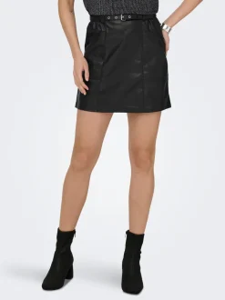 ONLHEIDI imitatie leren minirok