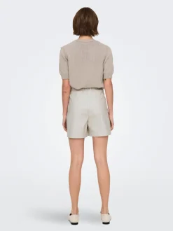 ONLHEIDI Mid waist Regular fit Short van synthetisch leer