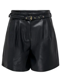 ONLHEIDI Mid waist Regular fit Short van synthetisch leer