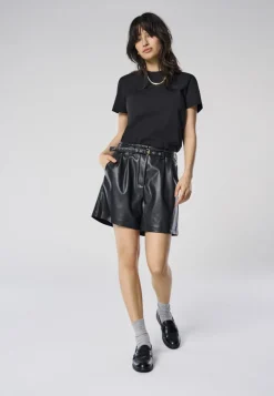 ONLHEIDI Mid waist Regular fit Short van synthetisch leer