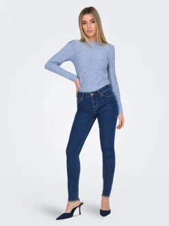ONLHUSH Mid waist Skinny fit Enkel lengte Jeans