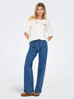 ONLJUICY-WAUW High waist Wide leg fit Jeans