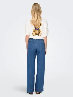 ONLJUICY-WAUW High waist Wide leg fit Jeans
