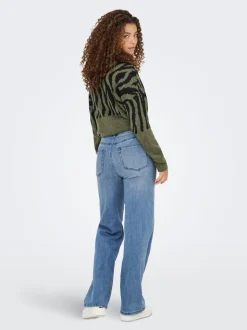 ONLJUICY-WAUW High waist Wide leg fit Jeans