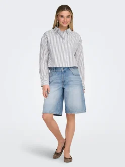 ONLLORAN Mid waist Bermuda Denim shorts