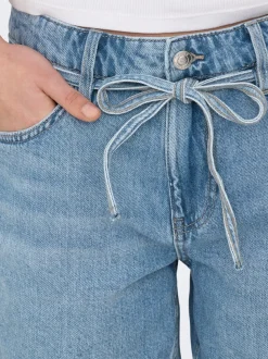 ONLLUMI Mid waist Wide leg fit Denim shorts