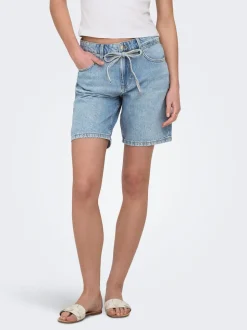 ONLLUMI Mid waist Wide leg fit Denim shorts