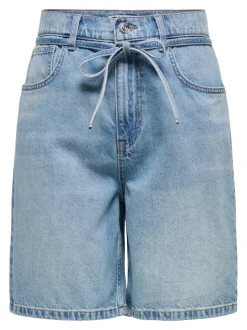 ONLLUMI Mid waist Wide leg fit Denim shorts