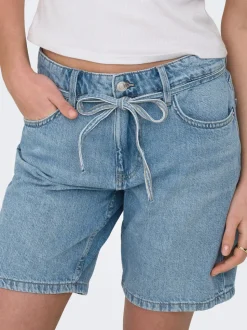 ONLLUMI Mid waist Wide leg fit Denim shorts